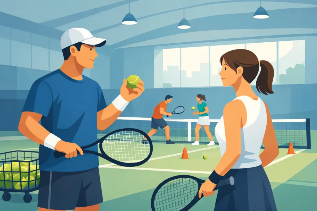 Indoor Tennis Lessons for Adults That Fit